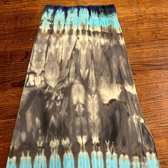 Brightly Twisted Tie Dye Maxi Skirt - Picture 5 of 6